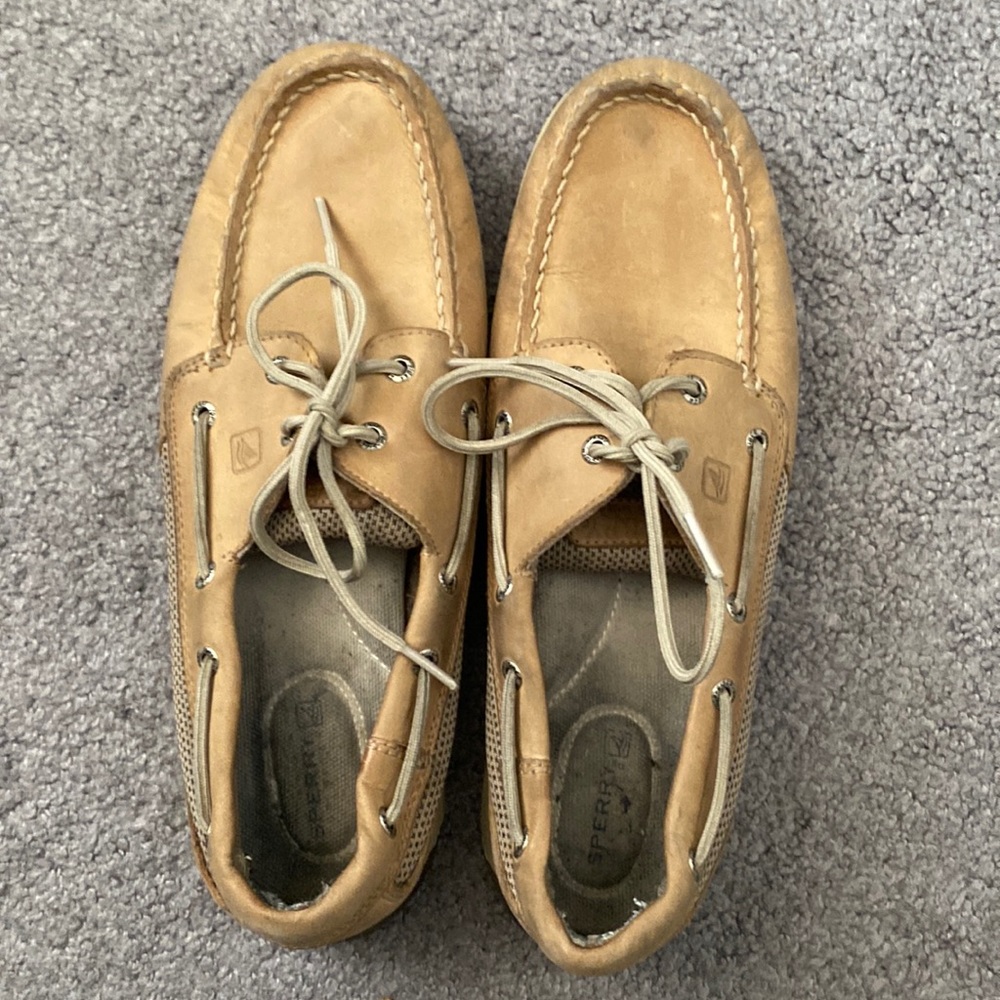 Sperry Top Sider Beige Bluefish Boat Shoe Size 9.5